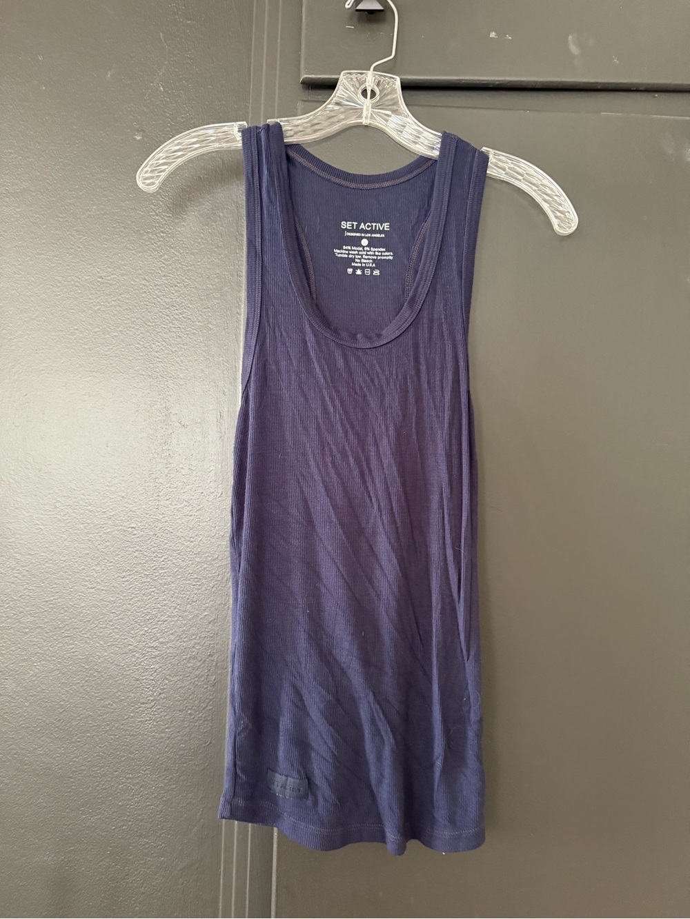 Set active ribbed racerback tank top
